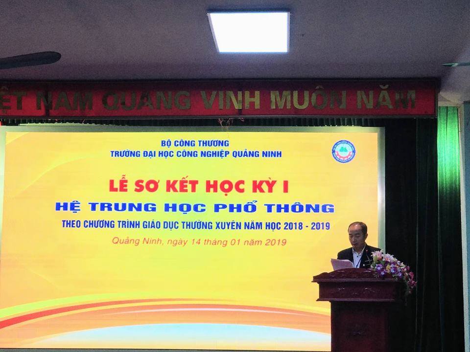 Sơ kết học kỳ I hệ THPT theo chương trình GDTX năm học 2018-2019